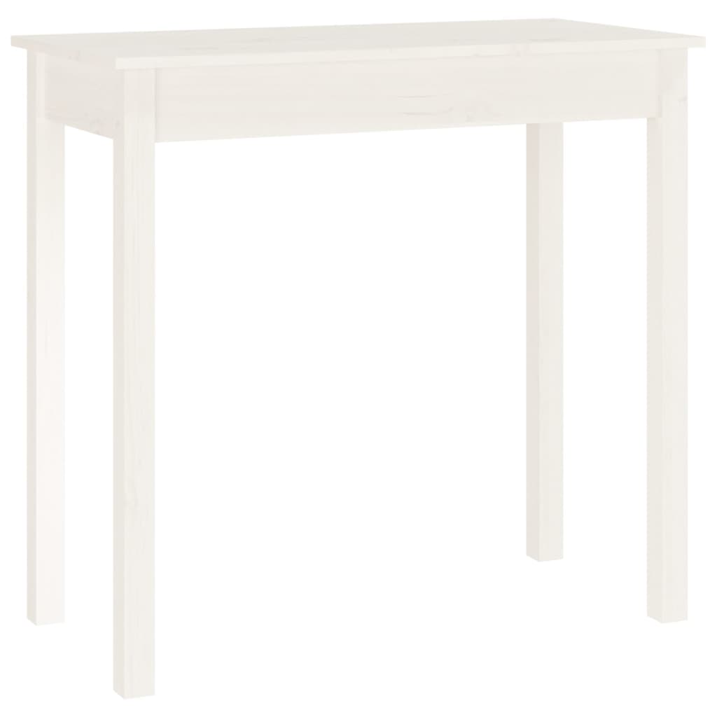 vidaXL Masă consolă, alb, 80x40x75 cm, lemn masiv de pin vidaXL Masă consolă, alb, 80x40x75 cm, lemn masiv de pin