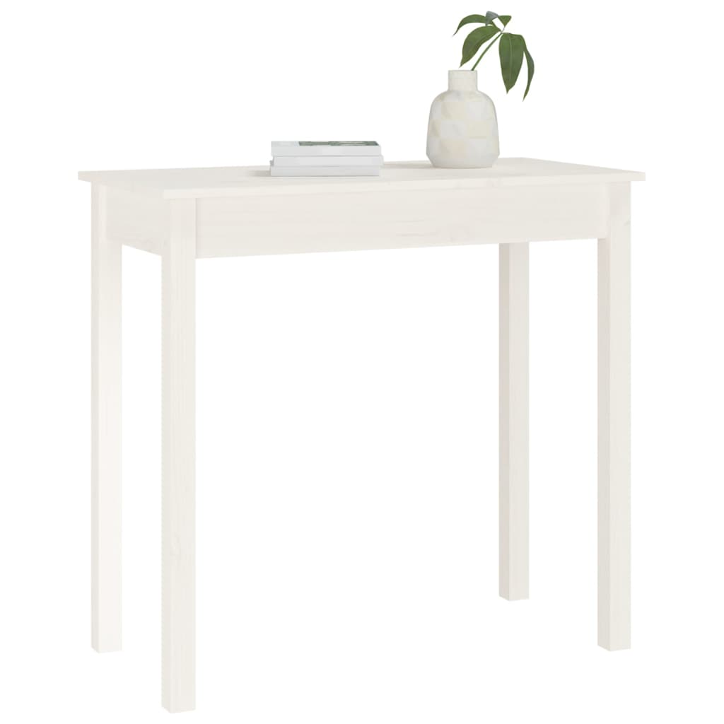 vidaXL Masă consolă, alb, 80x40x75 cm, lemn masiv de pin vidaXL Masă consolă, alb, 80x40x75 cm, lemn masiv de pin