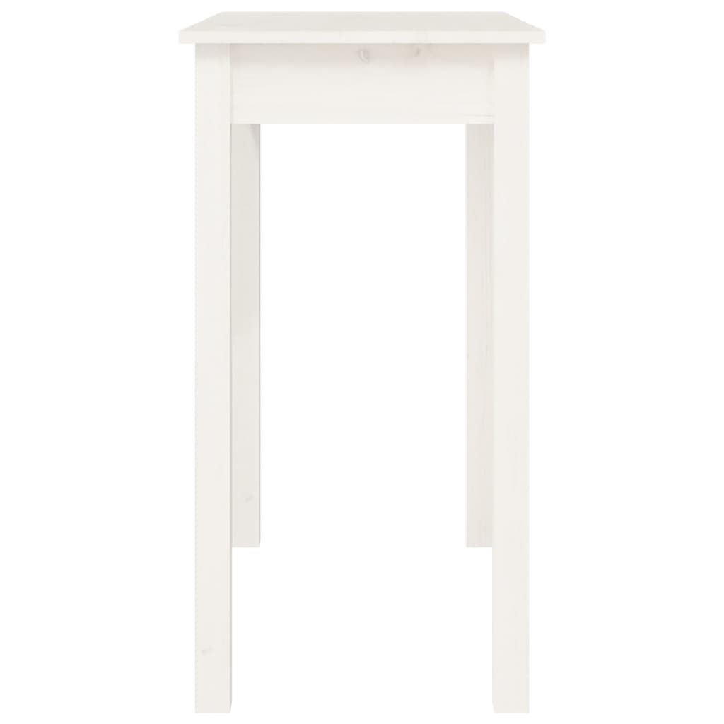 vidaXL Masă consolă, alb, 80x40x75 cm, lemn masiv de pin vidaXL Masă consolă, alb, 80x40x75 cm, lemn masiv de pin