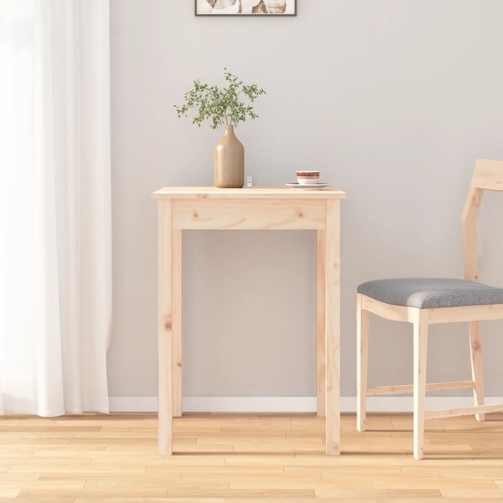 vidaXL Masă de sufragerie, 55x55x75 cm, lemn masiv de pin vidaXL Masă de sufragerie, 55x55x75 cm, lemn masiv de pin