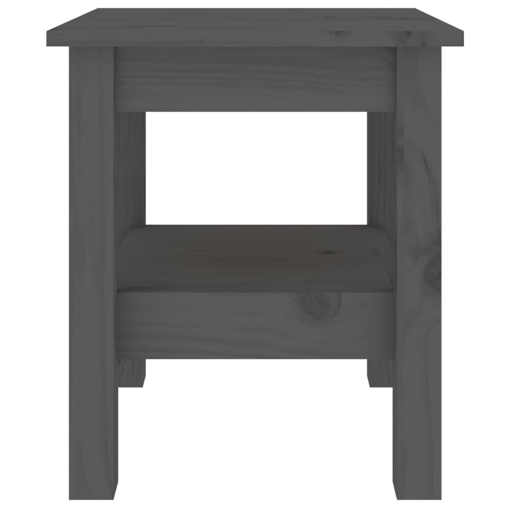 vidaXL Măsuță de cafea, gri, 35x35x40 cm, lemn masiv de pin vidaXL Măsuță de cafea, gri, 35x35x40 cm, lemn masiv de pin