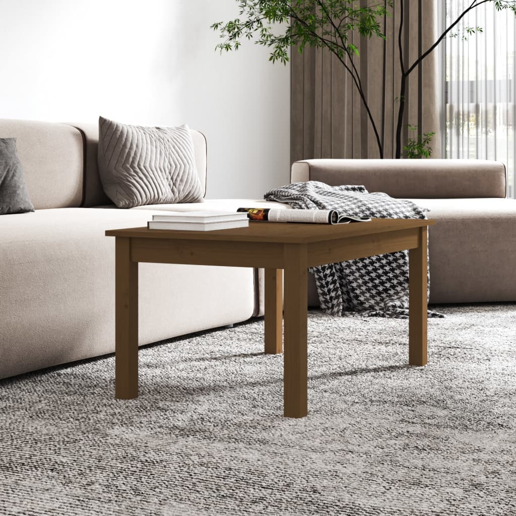 vidaXL Măsuță de cafea, maro miere, 80x50x40 cm, lemn masiv de pin vidaXL Măsuță de cafea, maro miere, 80x50x40 cm, lemn masiv de pin