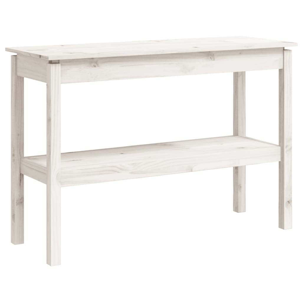 vidaXL Masă consolă, alb, 110x40x75 cm, lemn masiv de pin vidaXL Masă consolă, alb, 110x40x75 cm, lemn masiv de pin