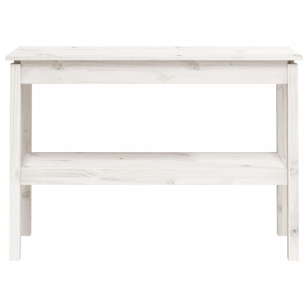 vidaXL Masă consolă, alb, 110x40x75 cm, lemn masiv de pin vidaXL Masă consolă, alb, 110x40x75 cm, lemn masiv de pin