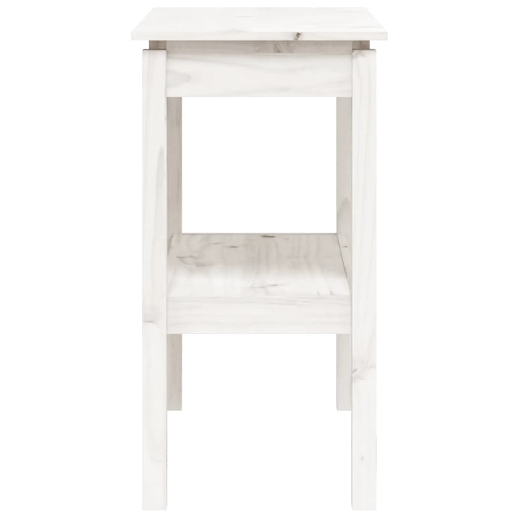 vidaXL Masă consolă, alb, 80x40x75 cm, lemn masiv de pin vidaXL Masă consolă, alb, 80x40x75 cm, lemn masiv de pin