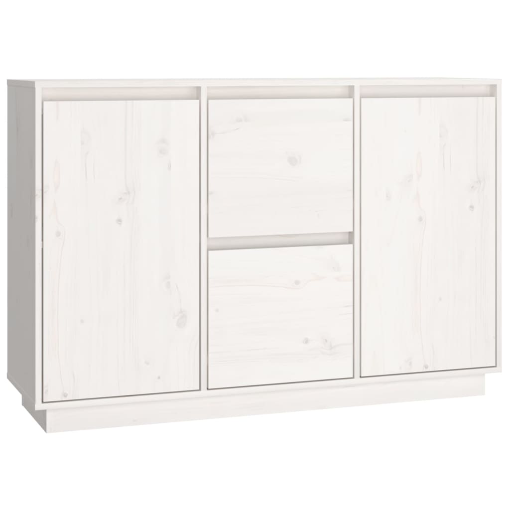 vidaXL Servantă, alb, 111x34x75 cm, lemn masiv de pin