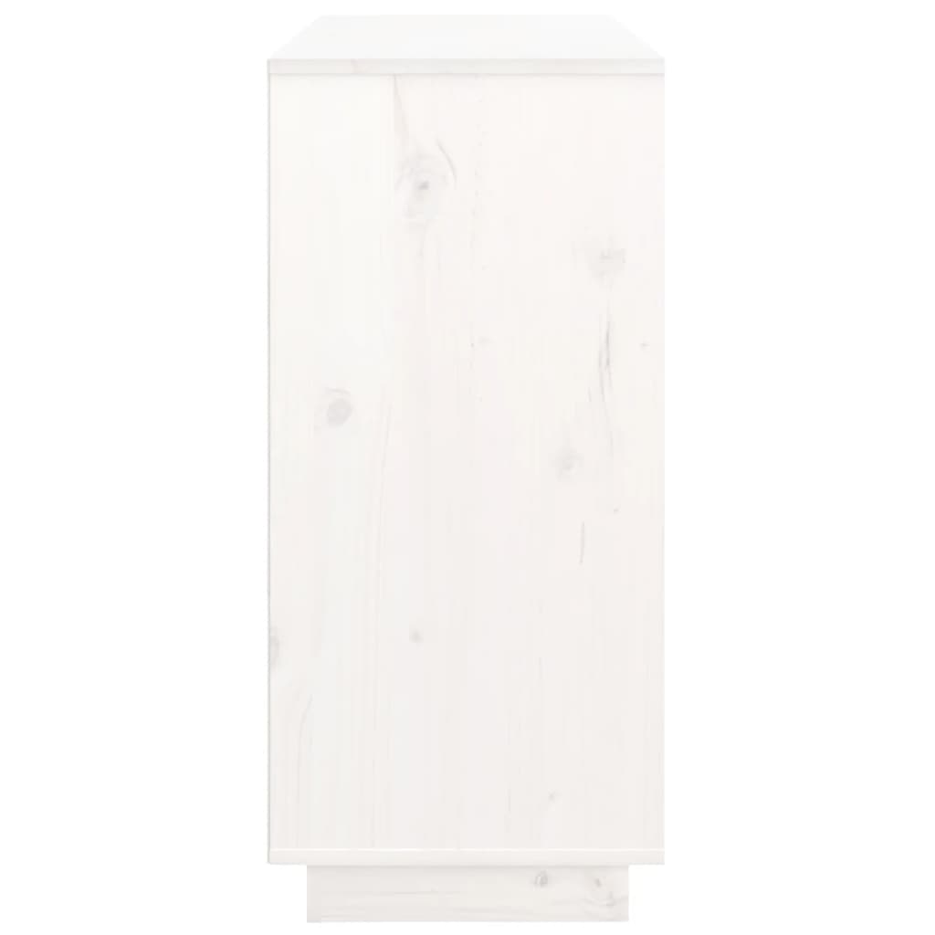 vidaXL Servantă, alb, 111x34x75 cm, lemn masiv de pin