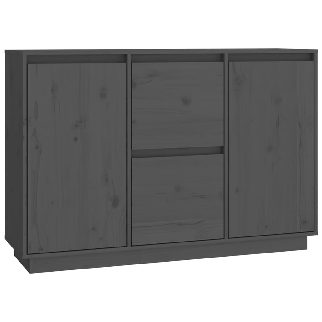 vidaXL Servantă, gri, 111x34x75 cm, lemn masiv de pin