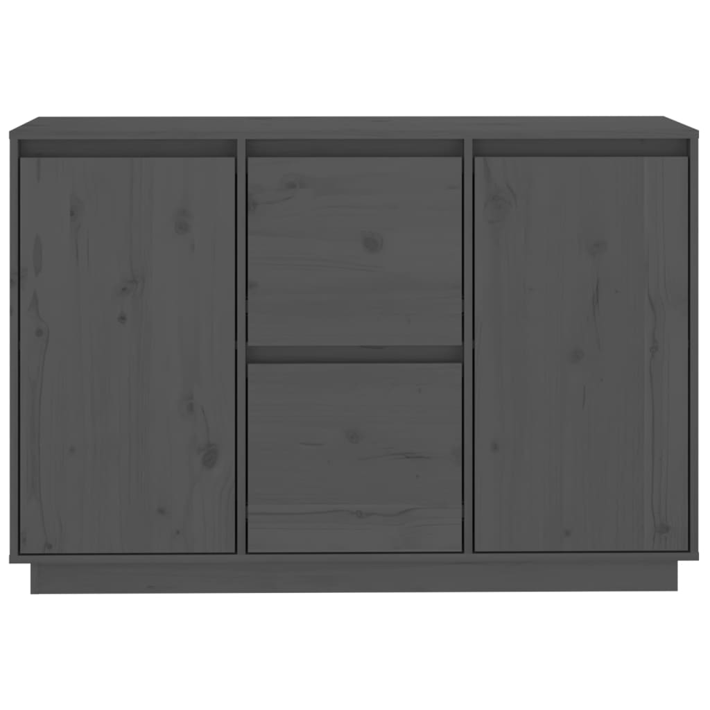 vidaXL Servantă, gri, 111x34x75 cm, lemn masiv de pin