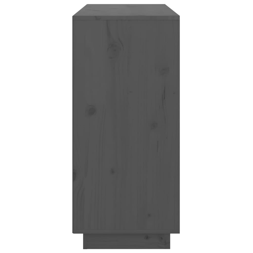 vidaXL Servantă, gri, 111x34x75 cm, lemn masiv de pin