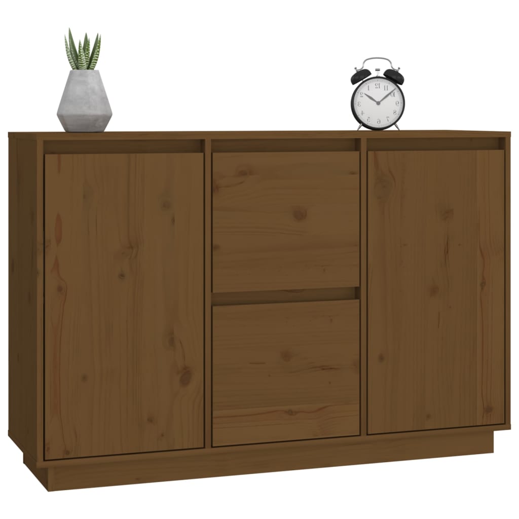 vidaXL Servantă, maro miere, 111x34x75 cm, lemn masiv de pin