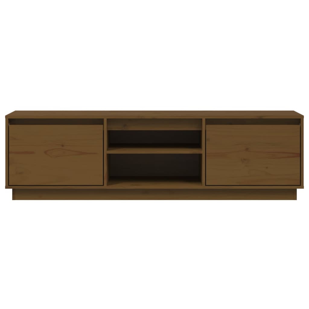vidaXL Comodă TV, maro miere, 140x35x40 cm, lemn masiv de pin vidaXL Comodă TV, maro miere, 140x35x40 cm, lemn masiv de pin