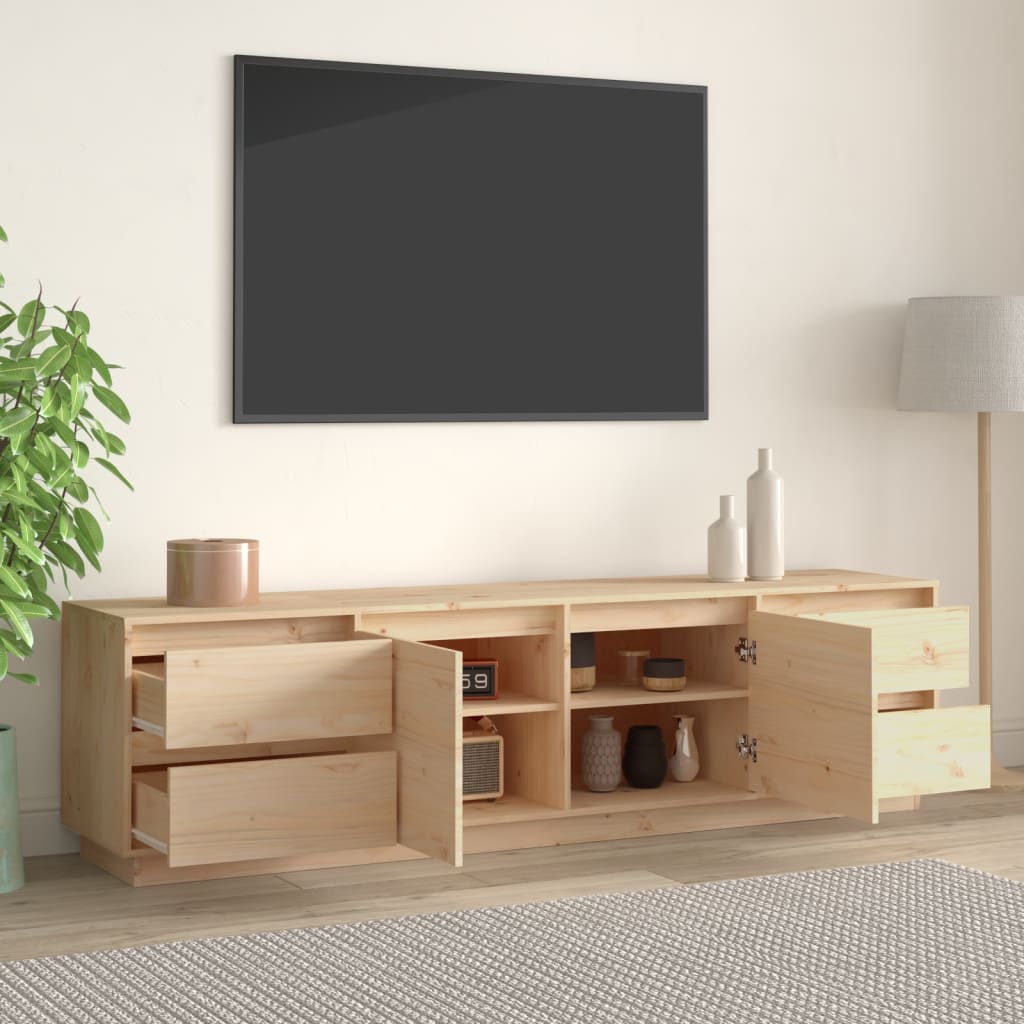 vidaXL Comodă TV, 176x37x47,5 cm, lemn masiv de pin