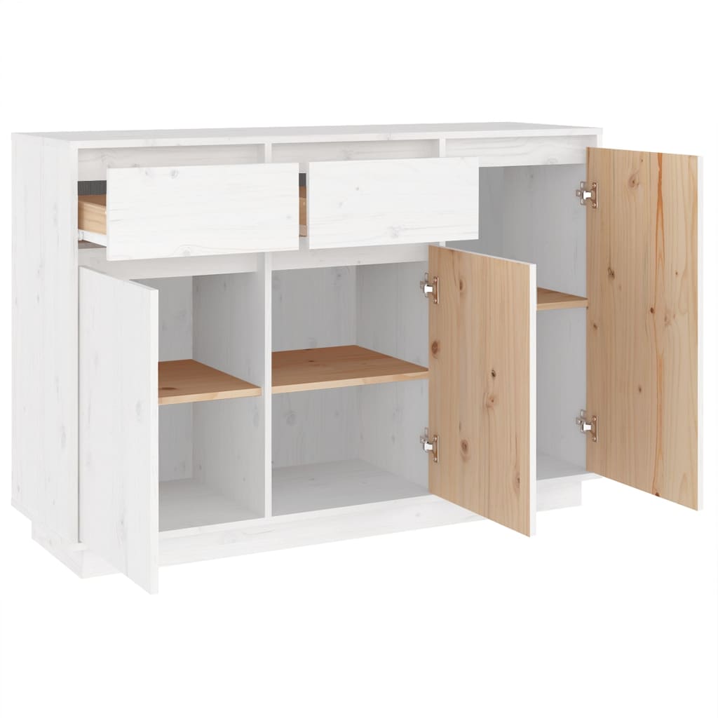 vidaXL Servantă, alb, 110x34x75 cm, lemn masiv de pin vidaXL Servantă, alb, 110x34x75 cm, lemn masiv de pin