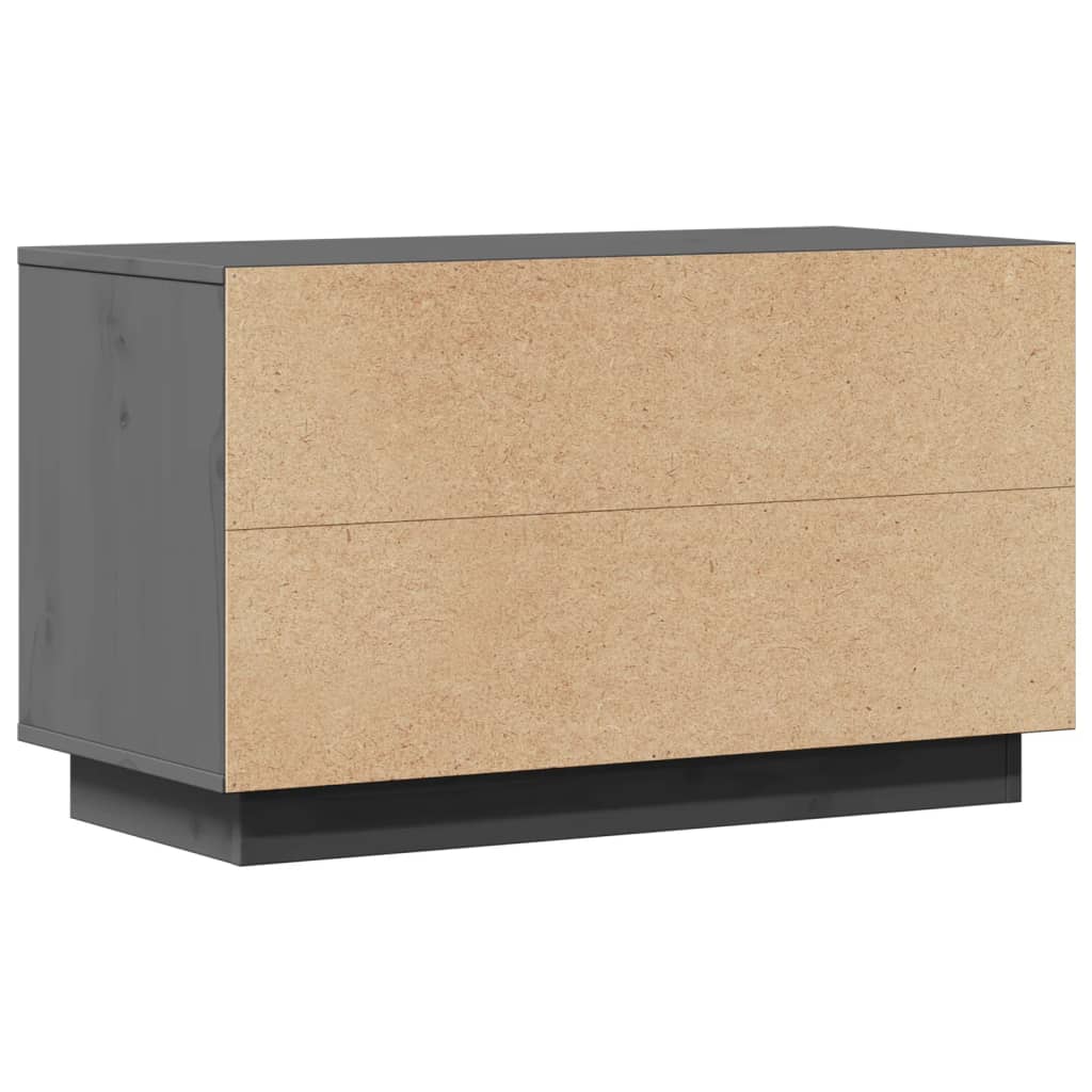 vidaXL Comodă TV, gri, 74x35x44 cm, lemn masiv de pin vidaXL Comodă TV, gri, 74x35x44 cm, lemn masiv de pin