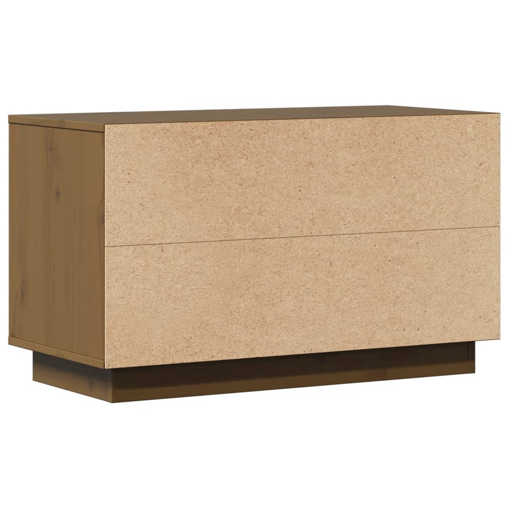 vidaXL Comodă TV, maro miere, 74x35x44 cm, lemn masiv de pin vidaXL Comodă TV, maro miere, 74x35x44 cm, lemn masiv de pin