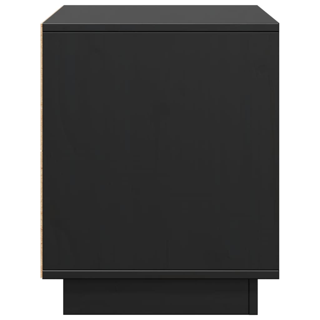vidaXL Comodă TV, negru, 74x35x44 cm, lemn masiv de pin