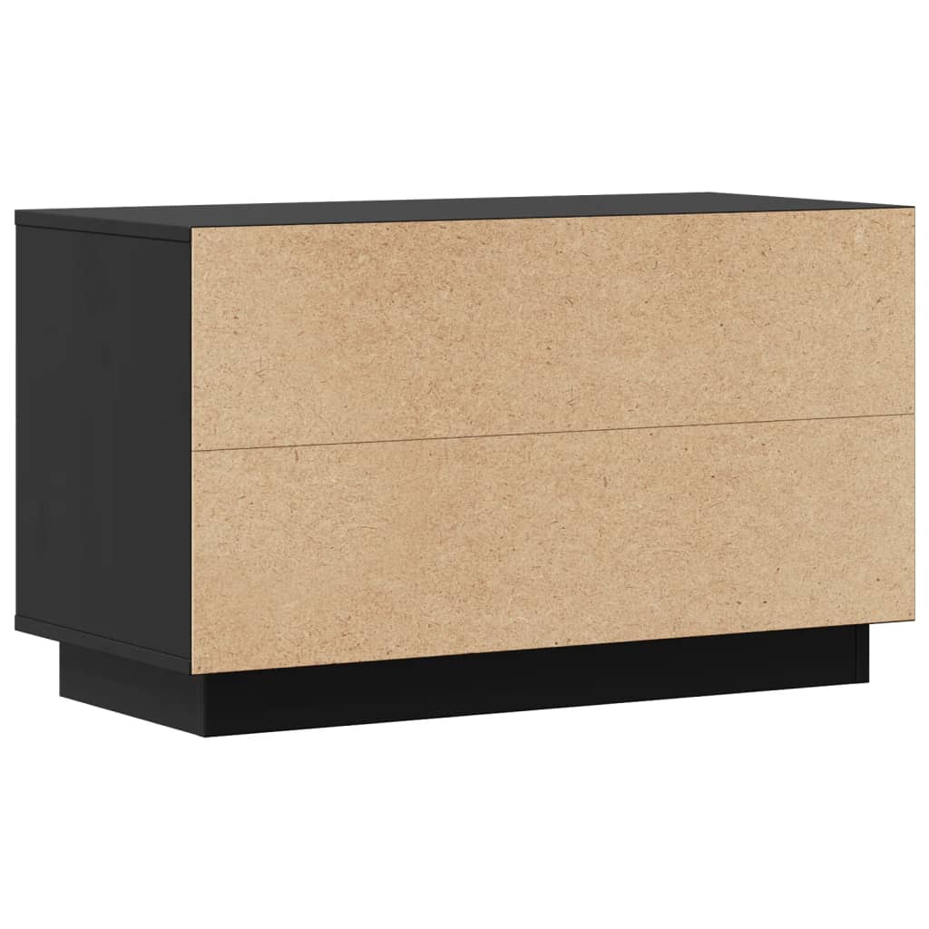vidaXL Comodă TV, negru, 74x35x44 cm, lemn masiv de pin