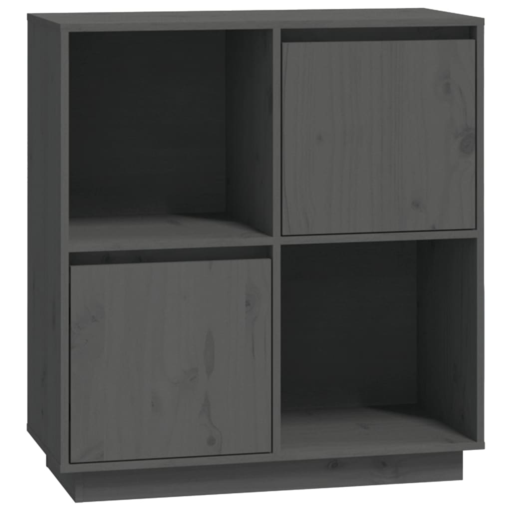 vidaXL Dulap, gri, 74x35x80 cm, lemn masiv de pin vidaXL Dulap, gri, 74x35x80 cm, lemn masiv de pin