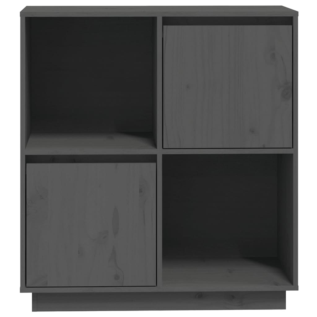 vidaXL Dulap, gri, 74x35x80 cm, lemn masiv de pin vidaXL Dulap, gri, 74x35x80 cm, lemn masiv de pin
