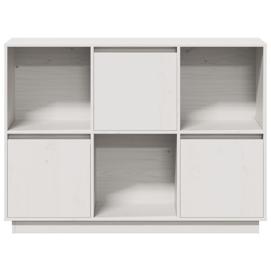 vidaXL Servantă, alb, 110,5x35x80 cm, lemn masiv de pin