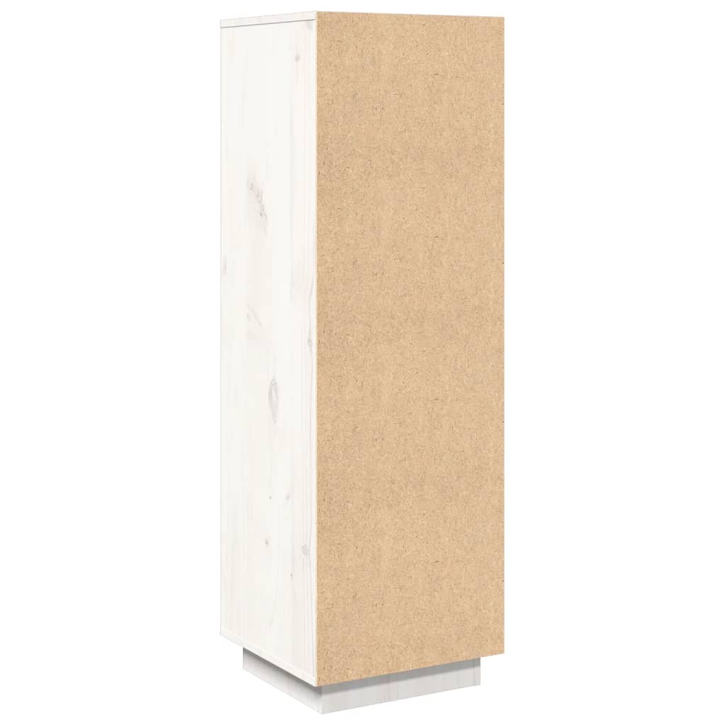 vidaXL Dulap înalt, alb, 38x35x117 cm, lemn masiv de pin