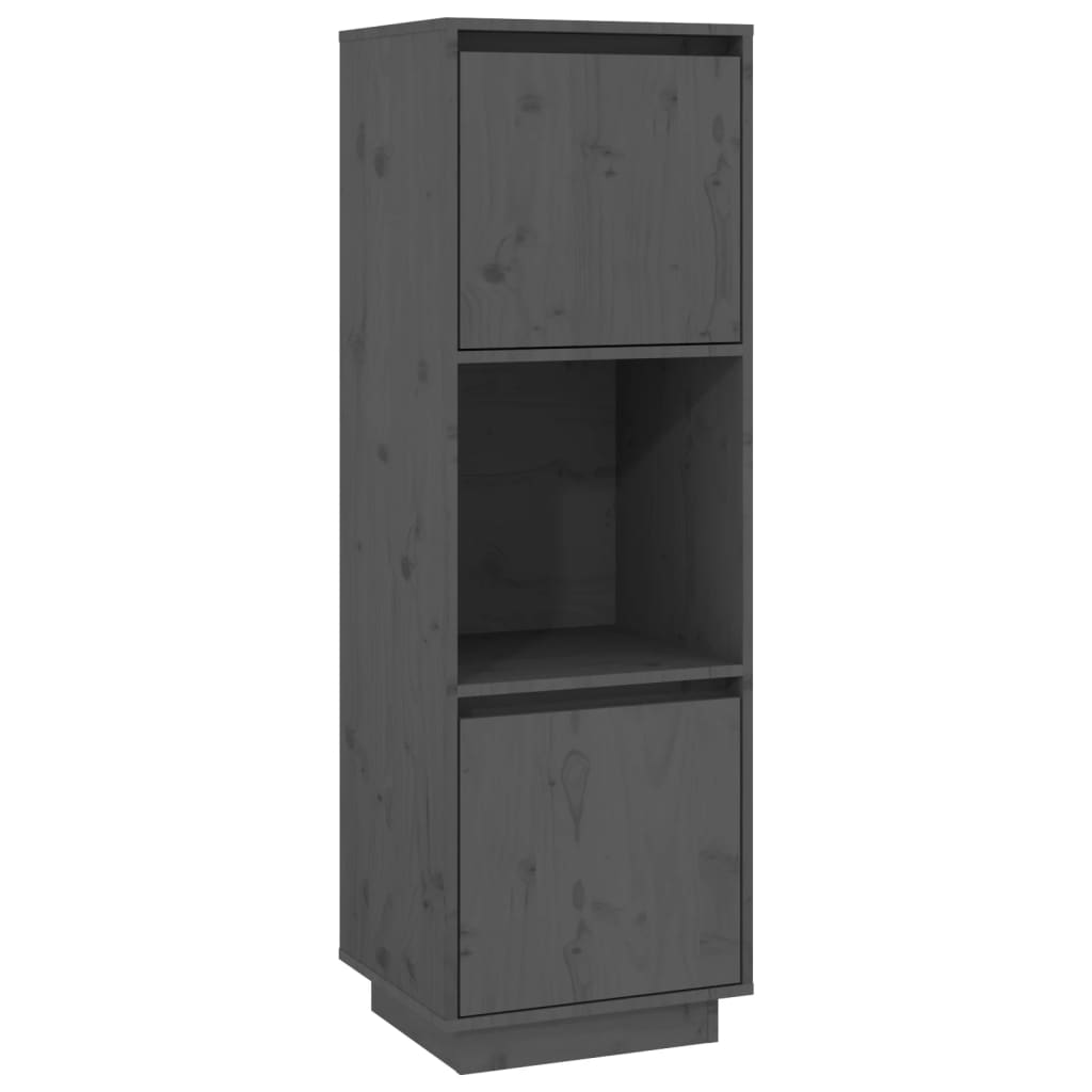 vidaXL Dulap înalt, gri, 38x35x117 cm, lemn masiv de pin