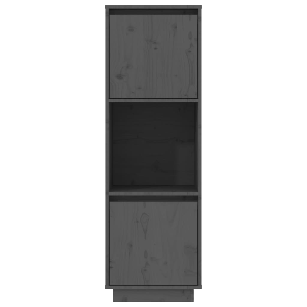 vidaXL Dulap înalt, gri, 38x35x117 cm, lemn masiv de pin