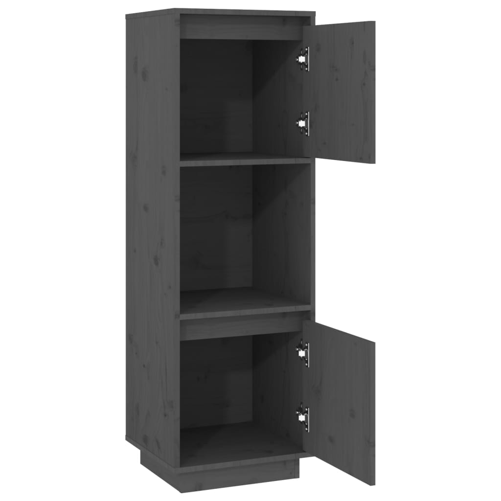 vidaXL Dulap înalt, gri, 38x35x117 cm, lemn masiv de pin