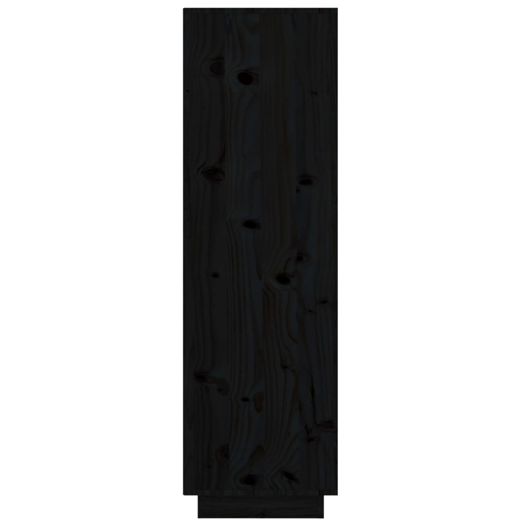 vidaXL Dulap înalt, negru, 38x35x117 cm, lemn masiv de pin