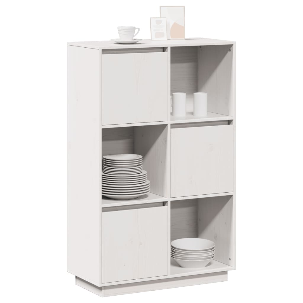 vidaXL Dulap înalt, alb, 74x35x117 cm, lemn masiv de pin vidaXL Dulap înalt, alb, 74x35x117 cm, lemn masiv de pin