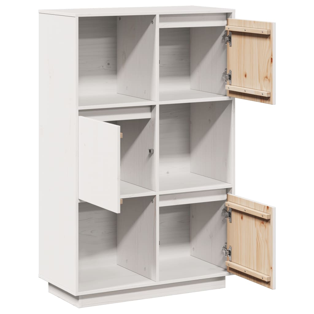 vidaXL Dulap înalt, alb, 74x35x117 cm, lemn masiv de pin vidaXL Dulap înalt, alb, 74x35x117 cm, lemn masiv de pin