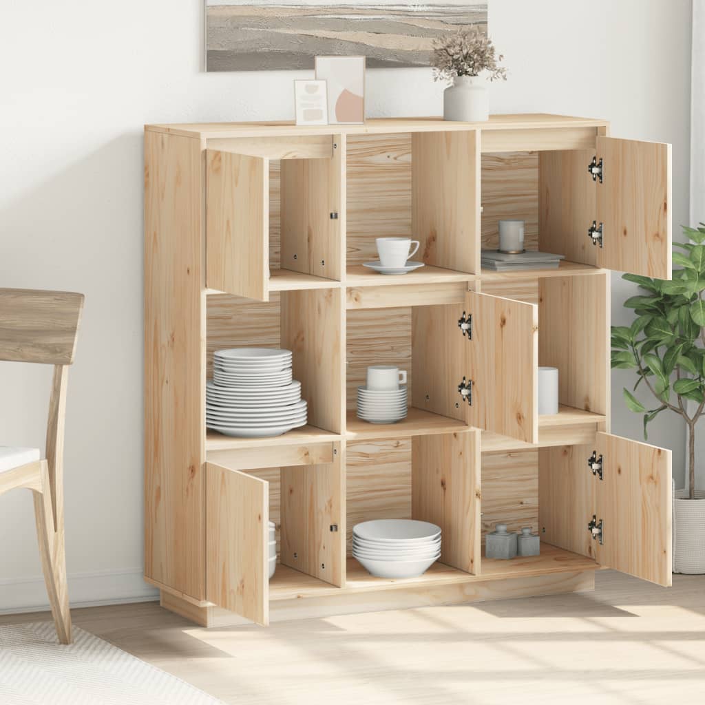 vidaXL Dulap înalt, 110,5x35x117 cm, lemn masiv de pin vidaXL Dulap înalt, 110,5x35x117 cm, lemn masiv de pin
