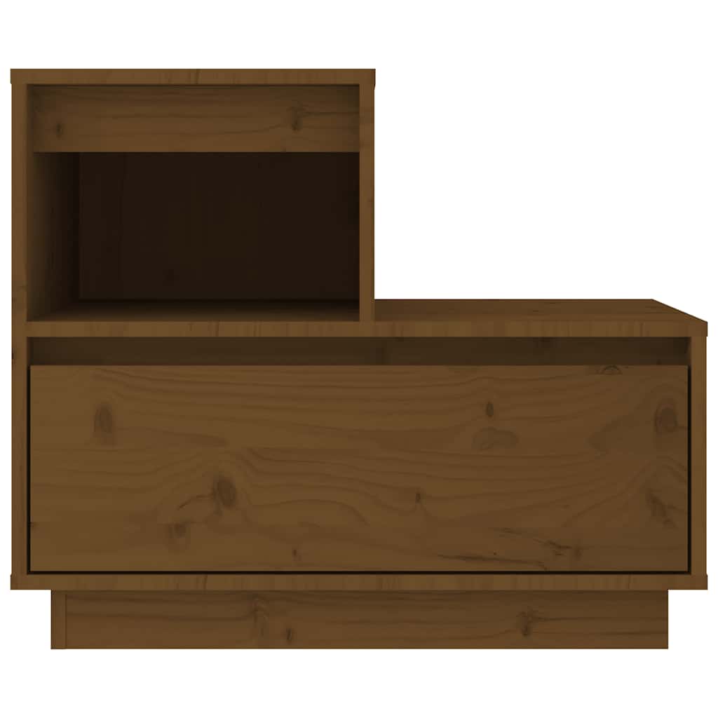 vidaXL Noptiere, 2 buc, maro miere, 60x34x51 cm, lemn masiv de pin