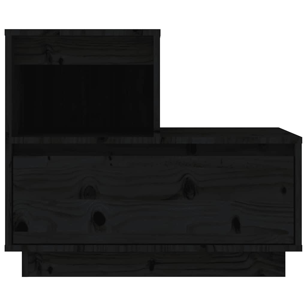 vidaXL Noptiere, 2 buc, negru, 60x34x51 cm, lemn masiv de pin