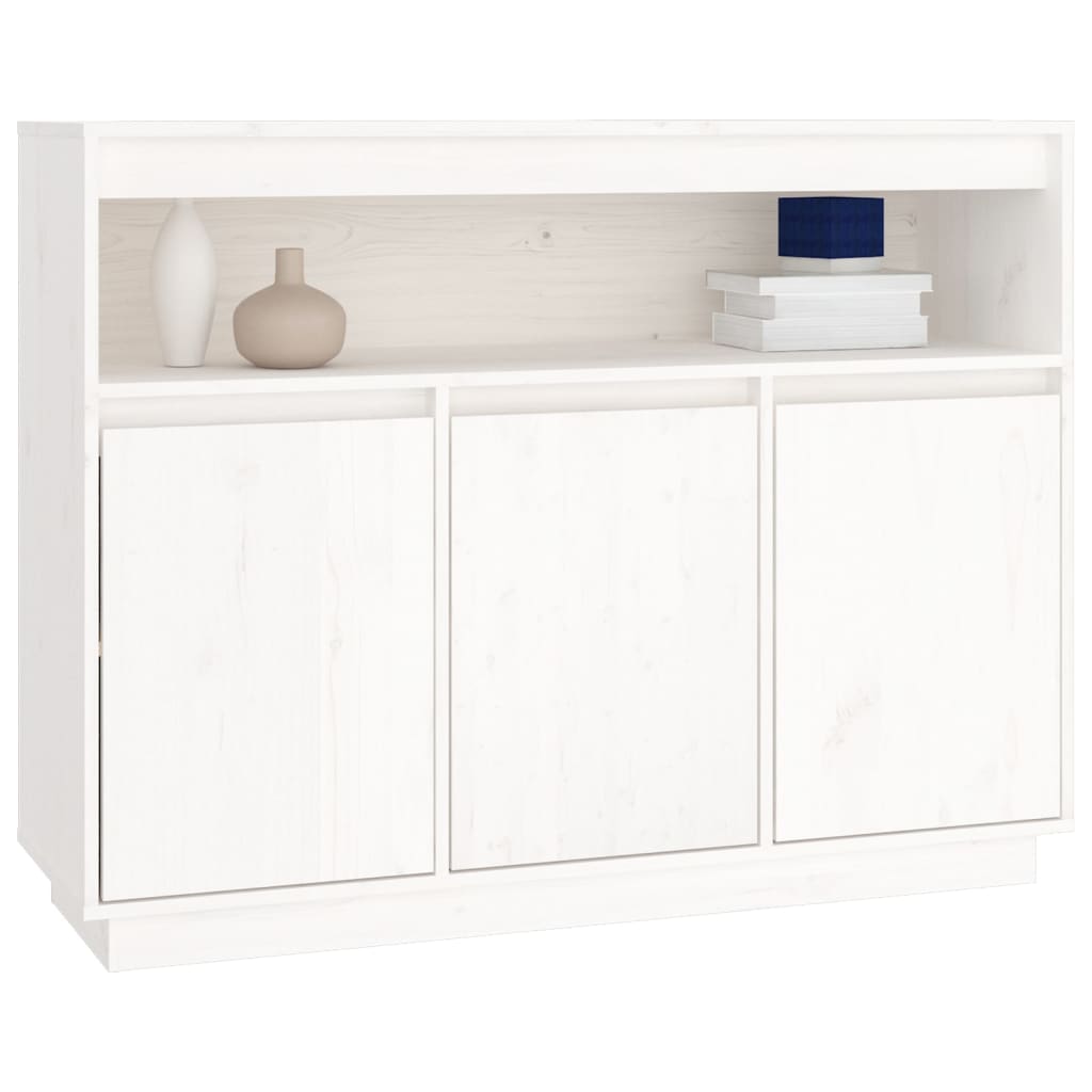 vidaXL Servantă, alb, 104,5x34x80 cm, lemn masiv de pin vidaXL Servantă, alb, 104,5x34x80 cm, lemn masiv de pin
