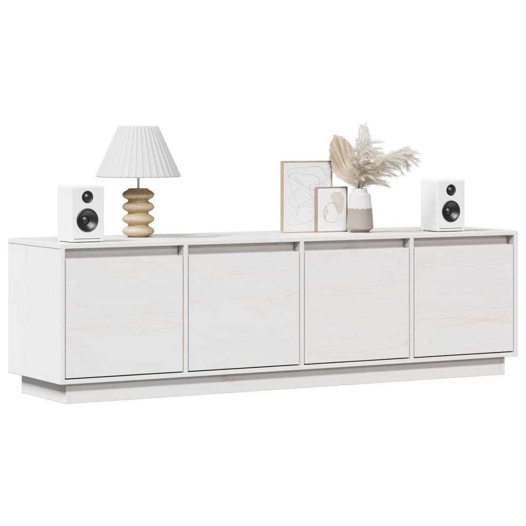 vidaXL Comodă TV, alb, 156x37x45 cm, lemn masiv de pin vidaXL Comodă TV, alb, 156x37x45 cm, lemn masiv de pin
