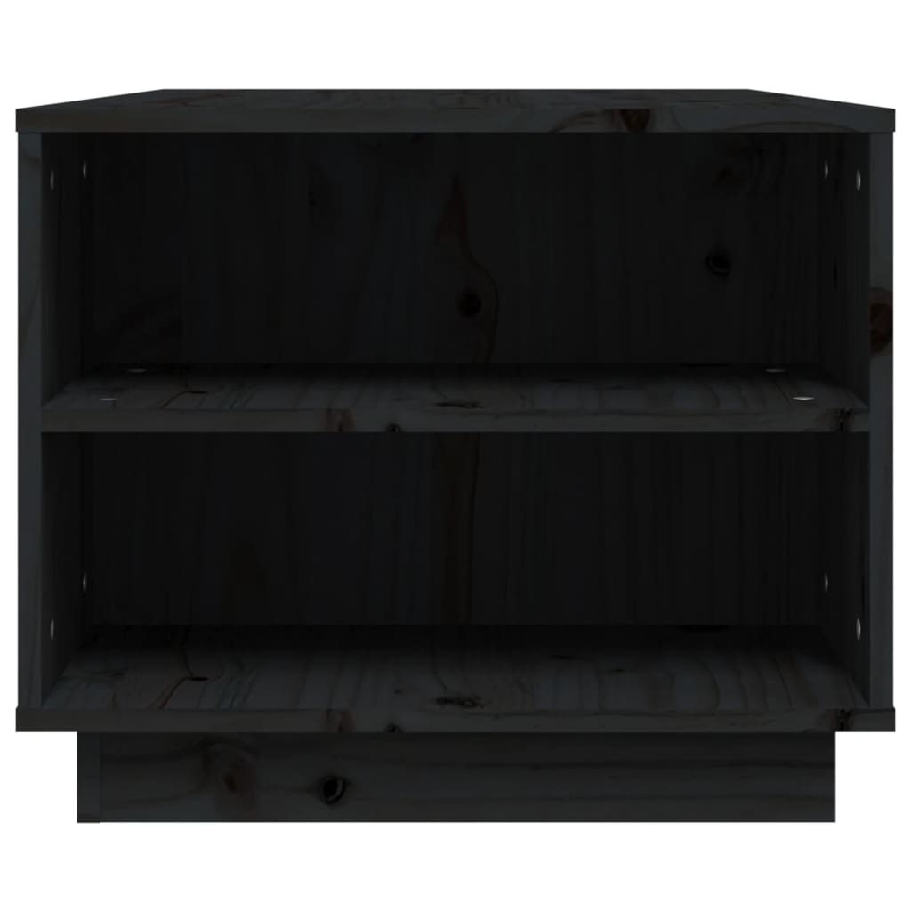 vidaXL Măsuță de cafea, negru, 90x49x40,5 cm, lemn masiv de pin vidaXL Măsuță de cafea, negru, 90x49x40,5 cm, lemn masiv de pin