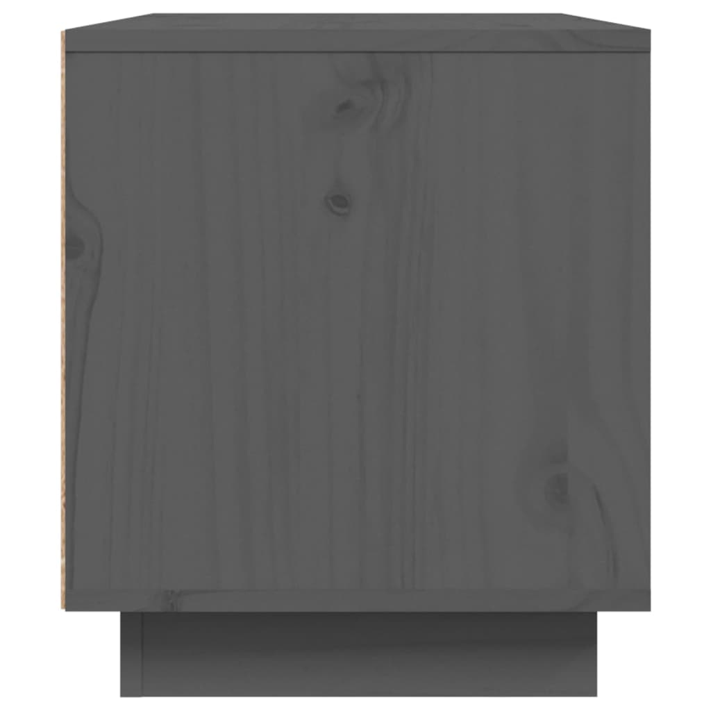 vidaXL Comodă TV, gri, 80x35x40,5 cm, lemn masiv de pin vidaXL Comodă TV, gri, 80x35x40,5 cm, lemn masiv de pin