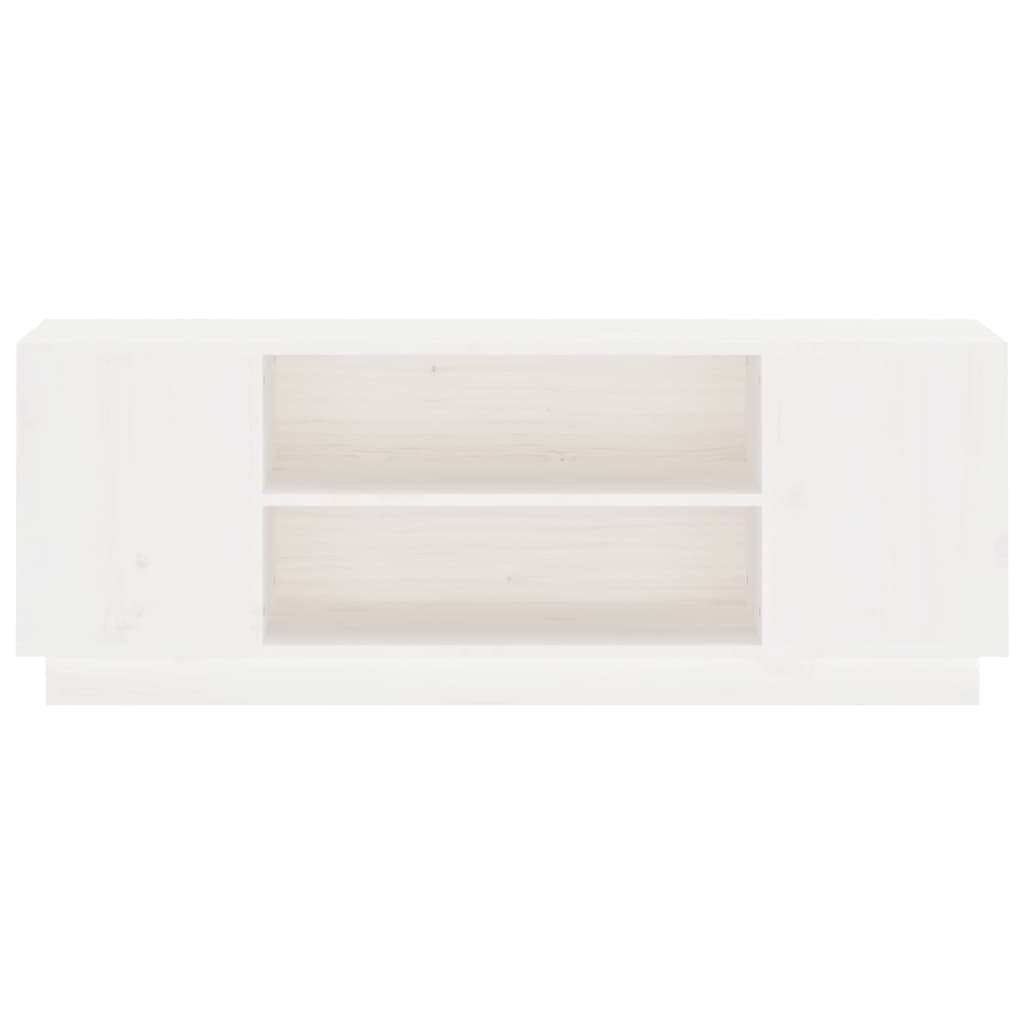 vidaXL Comodă TV, alb, 110x35x40,5 cm, lemn masiv de pin vidaXL Comodă TV, alb, 110x35x40,5 cm, lemn masiv de pin