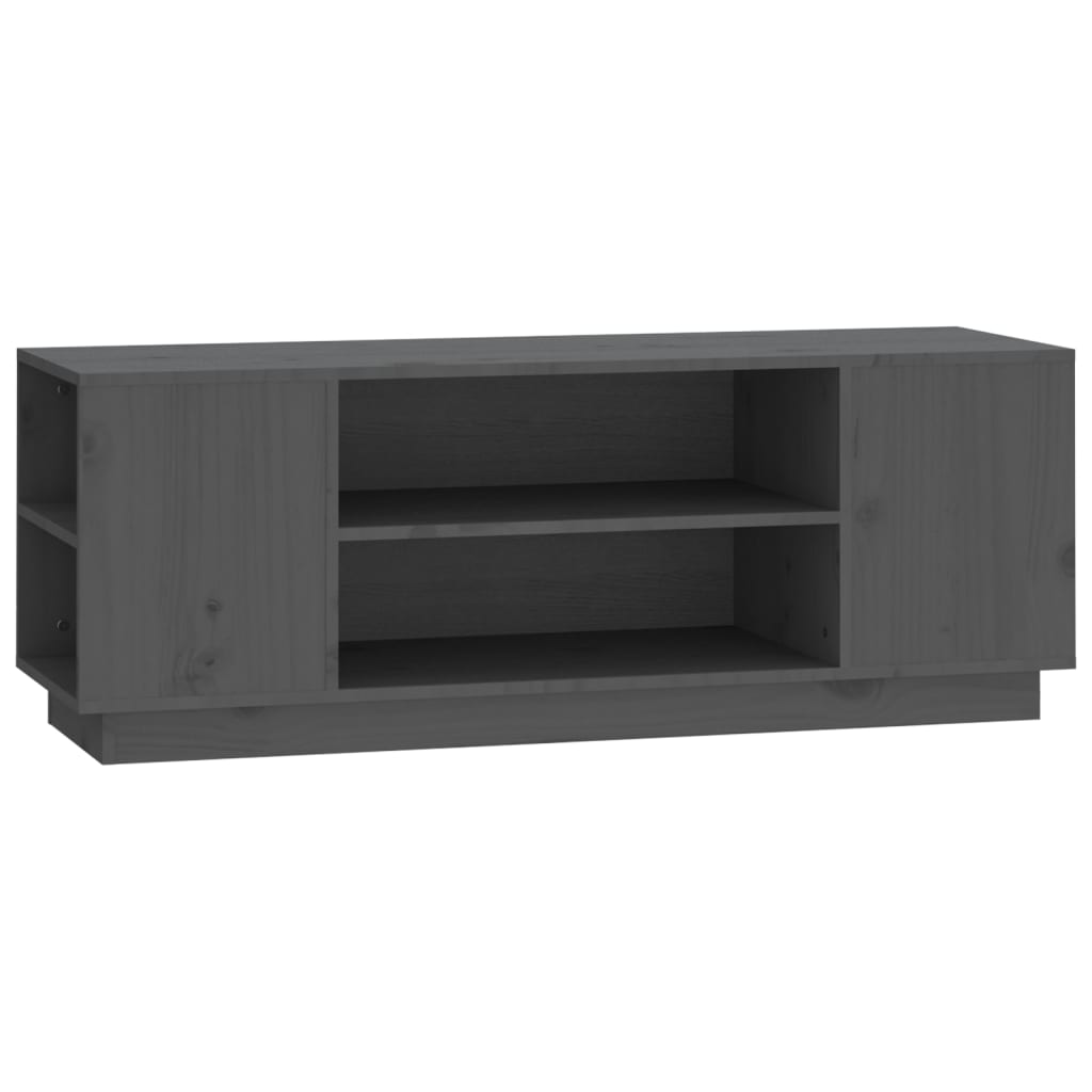 vidaXL Comodă TV, gri, 110x35x40,5 cm, lemn masiv de pin vidaXL Comodă TV, gri, 110x35x40,5 cm, lemn masiv de pin