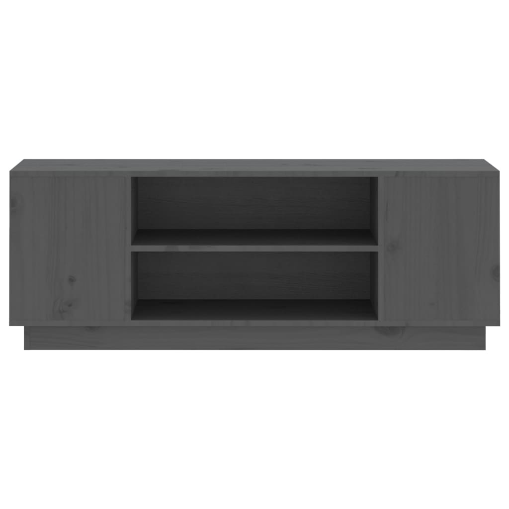 vidaXL Comodă TV, gri, 110x35x40,5 cm, lemn masiv de pin vidaXL Comodă TV, gri, 110x35x40,5 cm, lemn masiv de pin