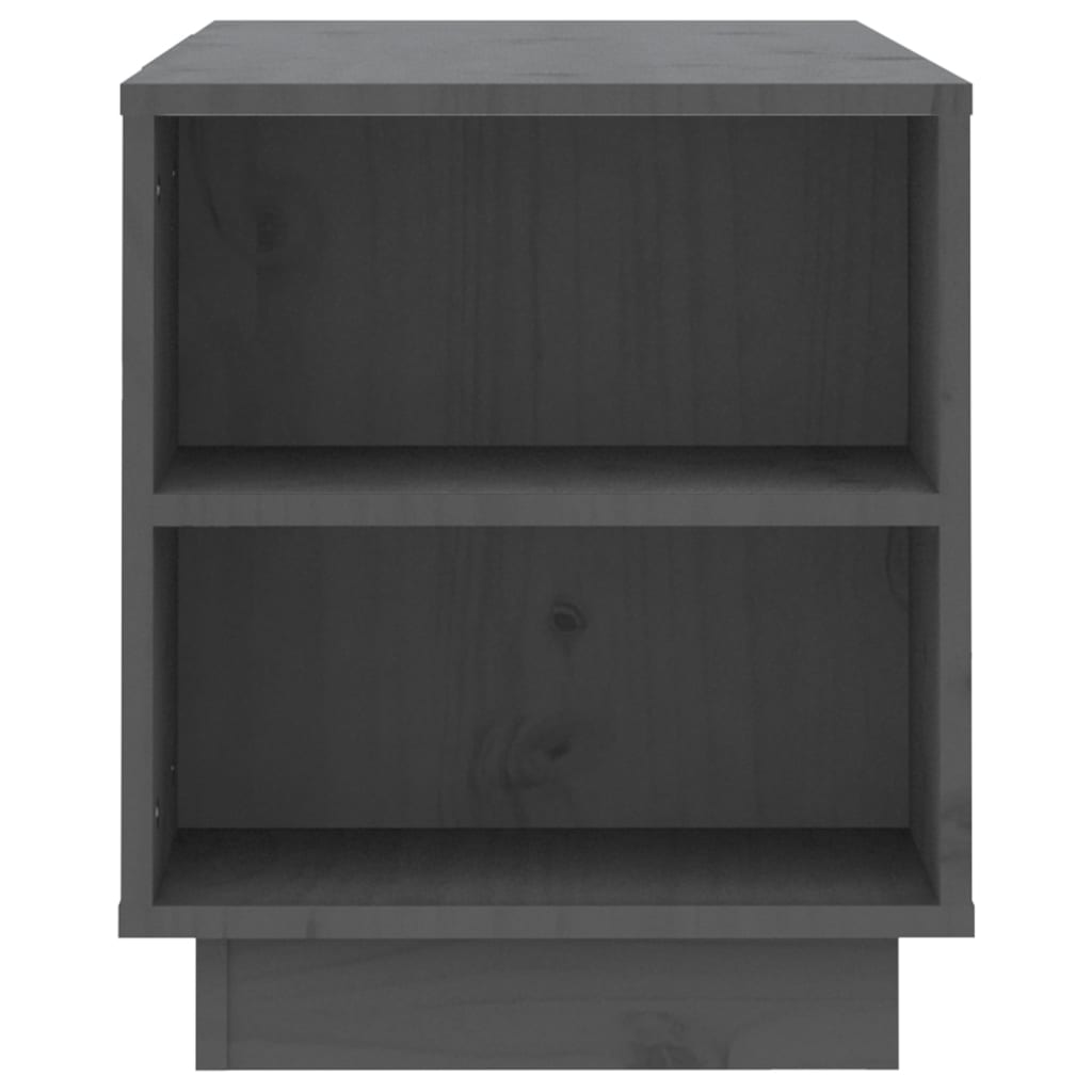 vidaXL Comodă TV, gri, 110x35x40,5 cm, lemn masiv de pin vidaXL Comodă TV, gri, 110x35x40,5 cm, lemn masiv de pin