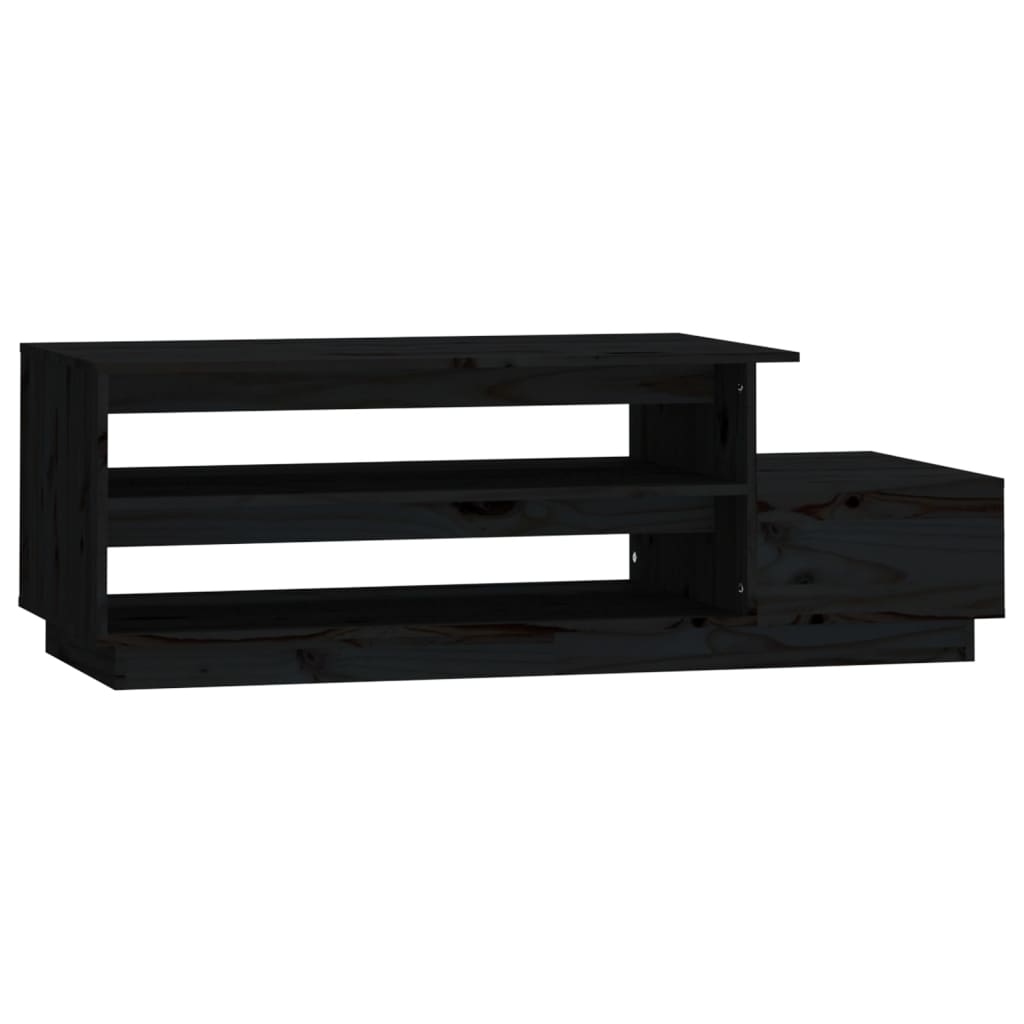 vidaXL Măsuță de cafea, negru, 120x50x40,5 cm, lemn masiv de pin vidaXL Măsuță de cafea, negru, 120x50x40,5 cm, lemn masiv de pin