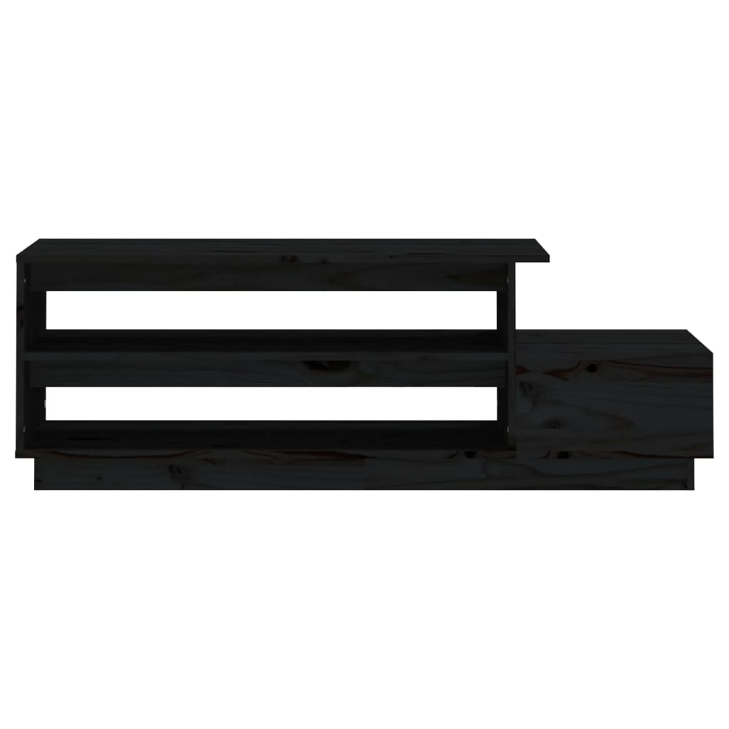 vidaXL Măsuță de cafea, negru, 120x50x40,5 cm, lemn masiv de pin vidaXL Măsuță de cafea, negru, 120x50x40,5 cm, lemn masiv de pin