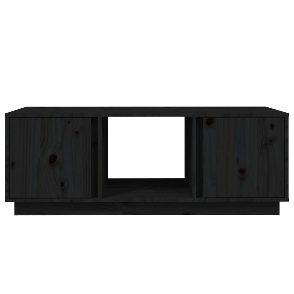 vidaXL Măsuță de cafea, negru, 110x50x40 cm, lemn masiv de pin vidaXL Măsuță de cafea, negru, 110x50x40 cm, lemn masiv de pin
