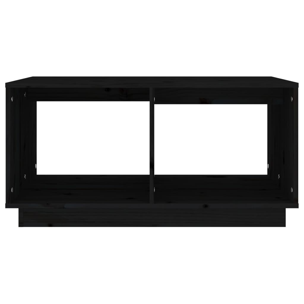 vidaXL Măsuță de cafea, negru, 80x50x40 cm, lemn masiv de pin vidaXL Măsuță de cafea, negru, 80x50x40 cm, lemn masiv de pin