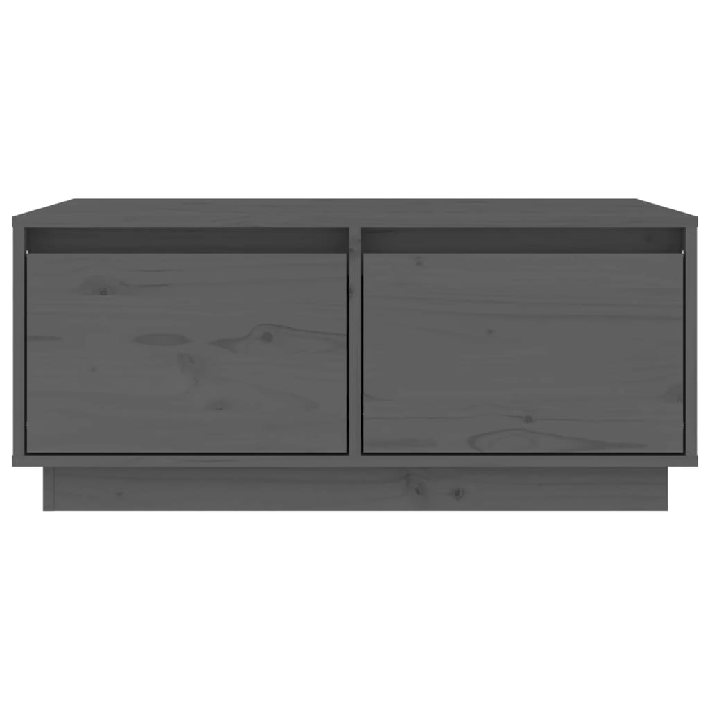 vidaXL Măsuță de cafea, gri, 80x50x35 cm, lemn masiv de pin vidaXL Măsuță de cafea, gri, 80x50x35 cm, lemn masiv de pin