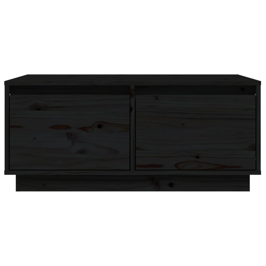 vidaXL Măsuță de cafea, negru, 80x50x35 cm, lemn masiv de pin vidaXL Măsuță de cafea, negru, 80x50x35 cm, lemn masiv de pin