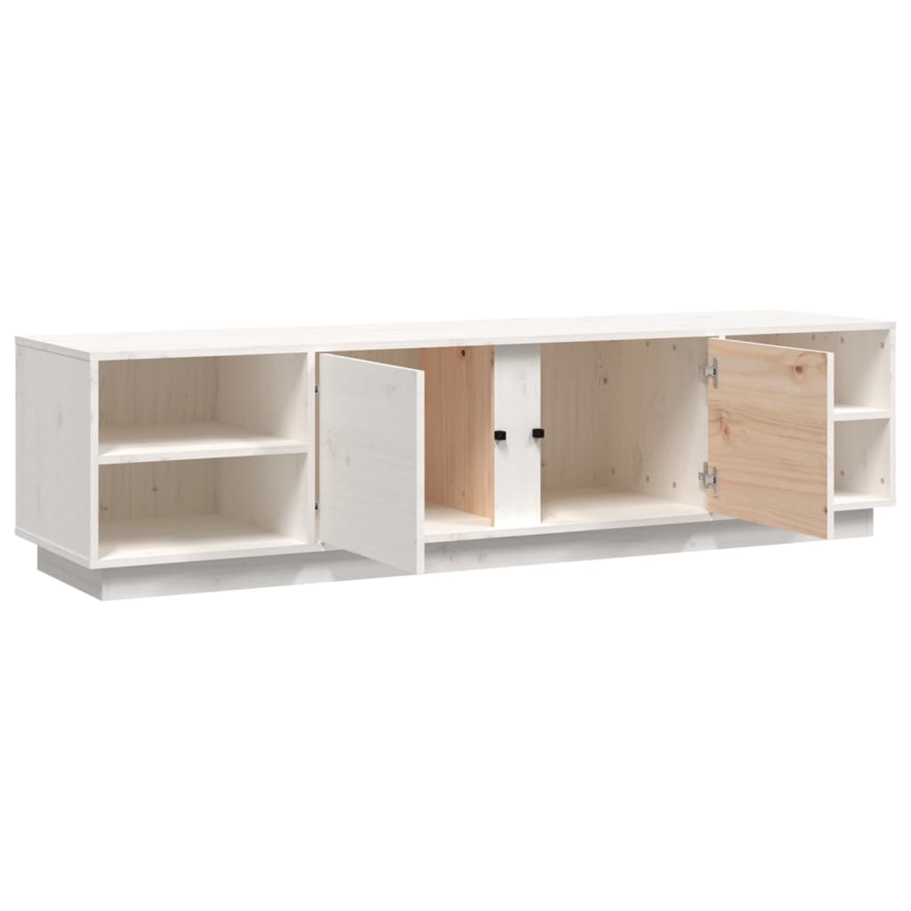 vidaXL Comodă TV, alb, 156x40x40 cm, lemn masiv de pin vidaXL Comodă TV, alb, 156x40x40 cm, lemn masiv de pin